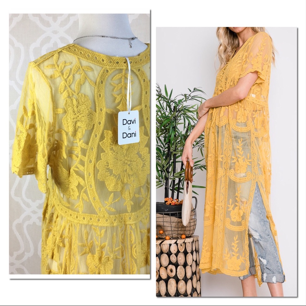 Anastasia Boho Lace Kimono Maxi Dress - Picture 6 of 8
